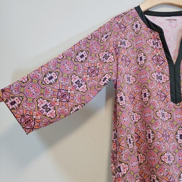 Lands' End Women's Quick Dry Mandala Print Shift Dress Plus Size 1X - Picture 3 of 9